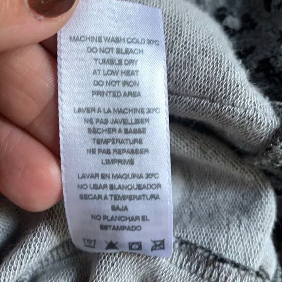 Sundry Animal Print Gray Black Zip-up Drawstring Super Soft Hoodie W-163 Sz S - Picture 9 of 10